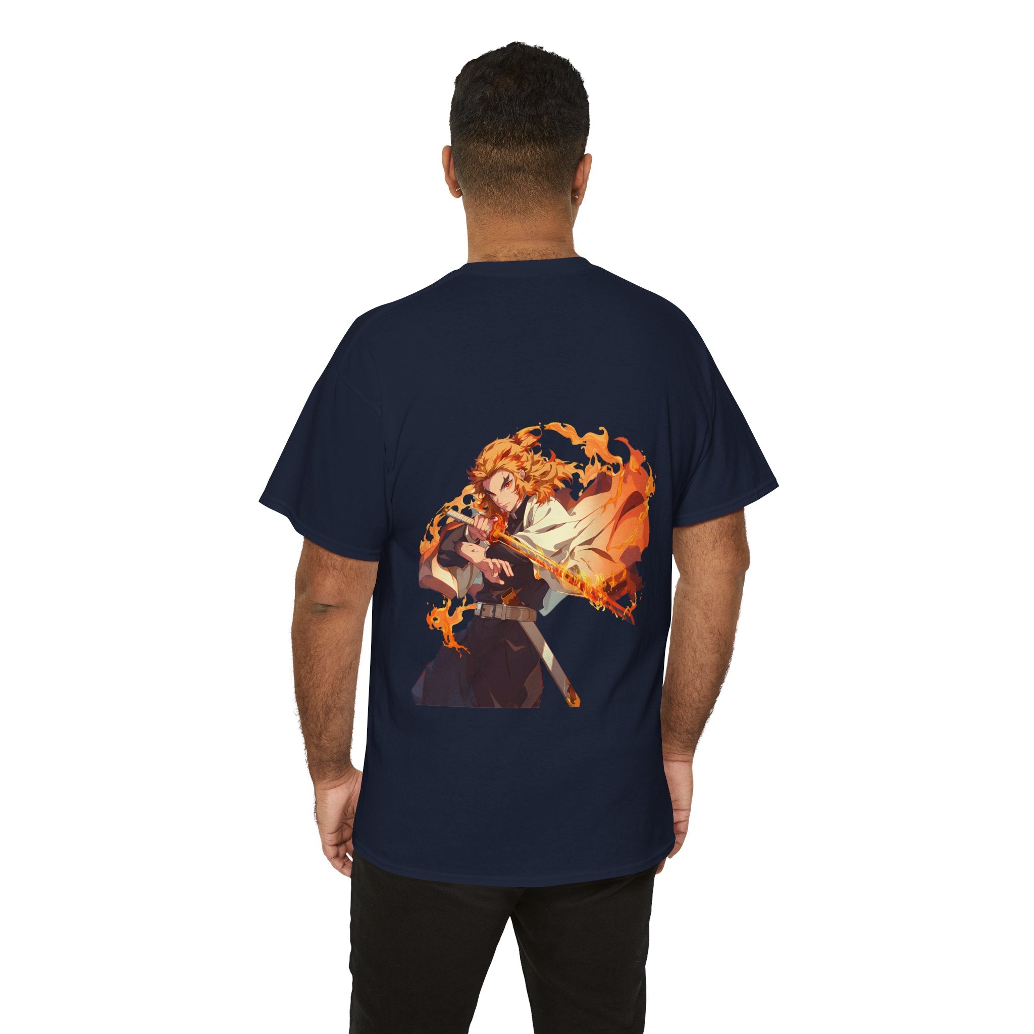 Anime T-Shirt "Rengoku Flame Hashira" PlusVibe (Έως 5XL)