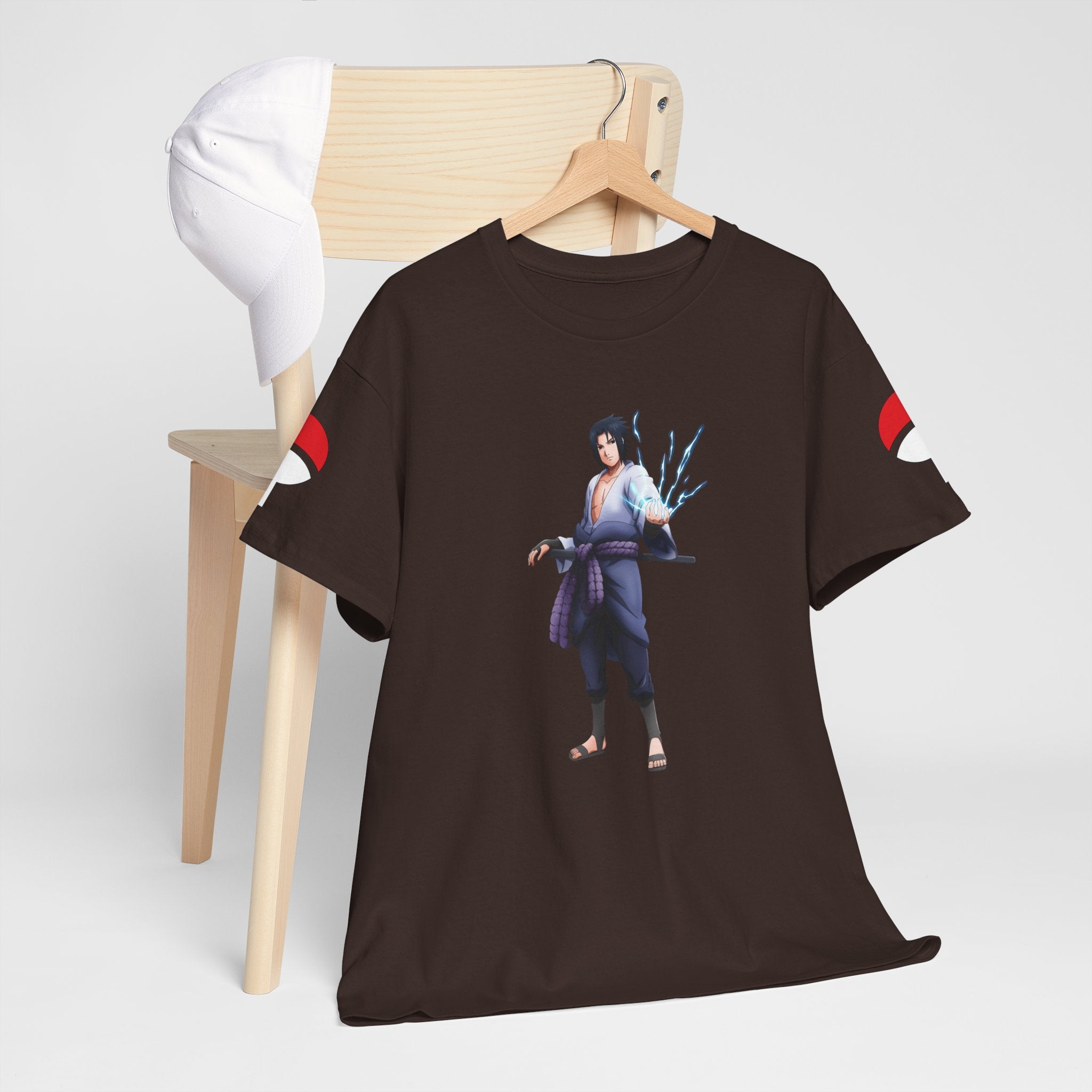 Graphic Anime Μπλούζα Sasuke – Premium Uchiha Clan Logo Tee