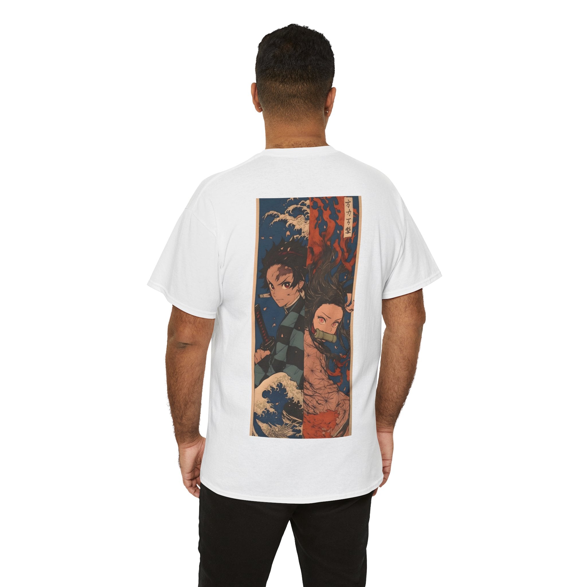 Anime T-Shirt "Tanjiro & Nezuko Split Poster" PlusVibe (Έως 5XL)