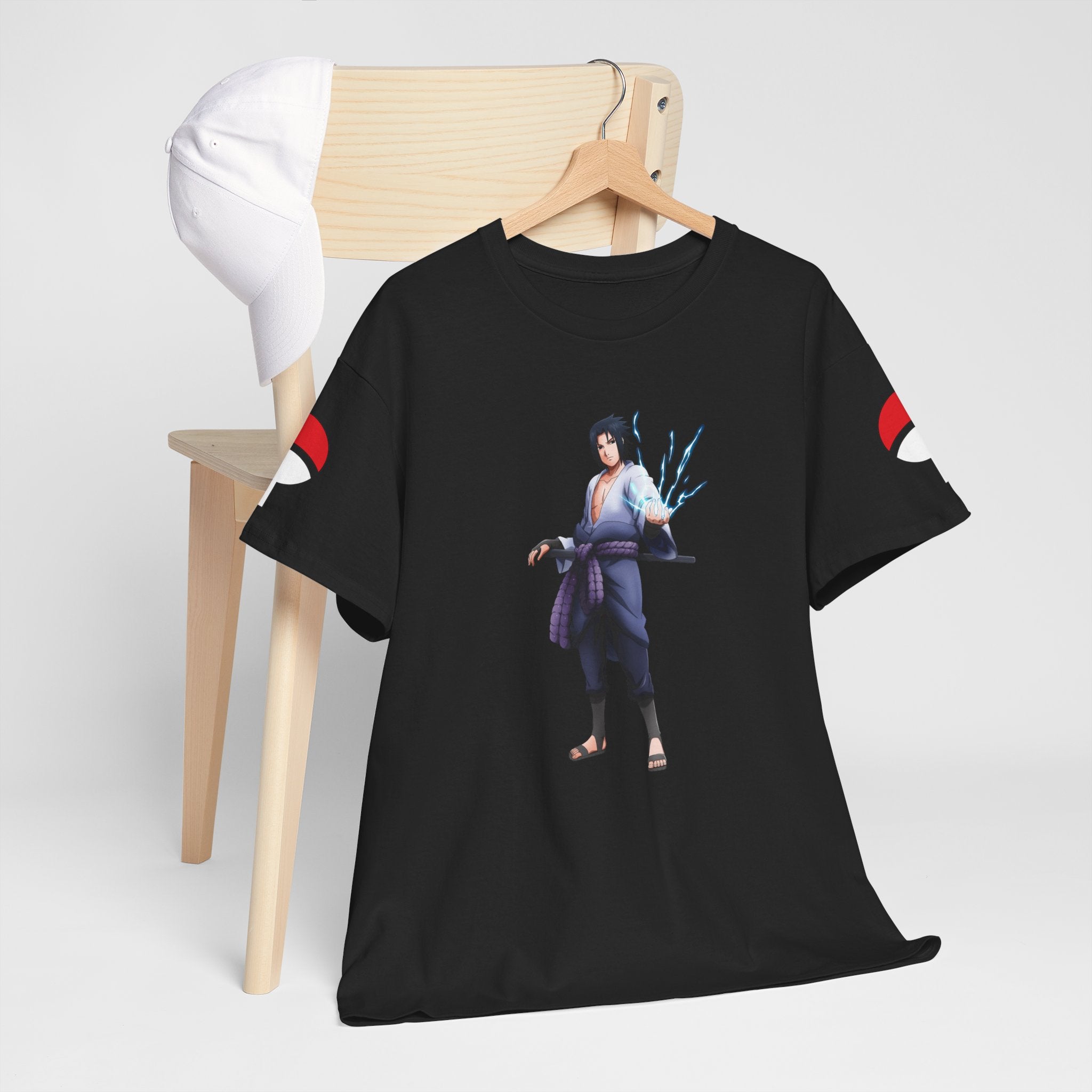 Graphic Anime Μπλούζα Sasuke – Premium Uchiha Clan Logo Tee