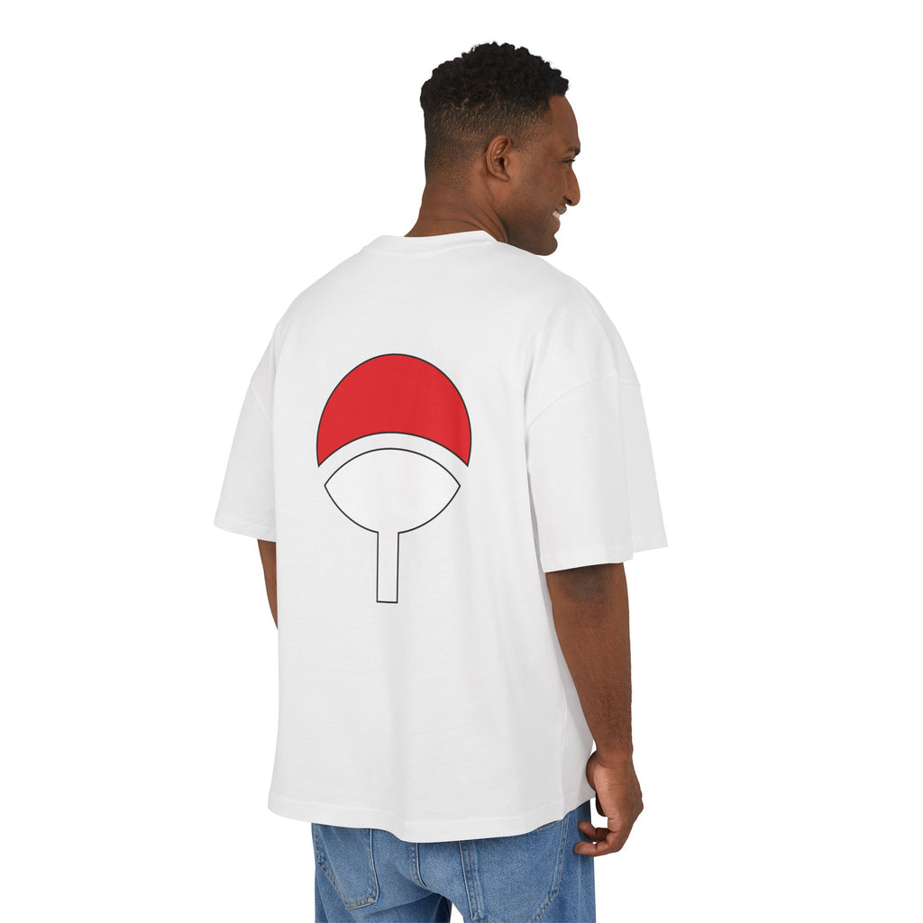 Anime T-Shirt "Uchiha Clan Crest" Backprint — Ultra Heavy 300g Boxy Fit (Έως 5XL)