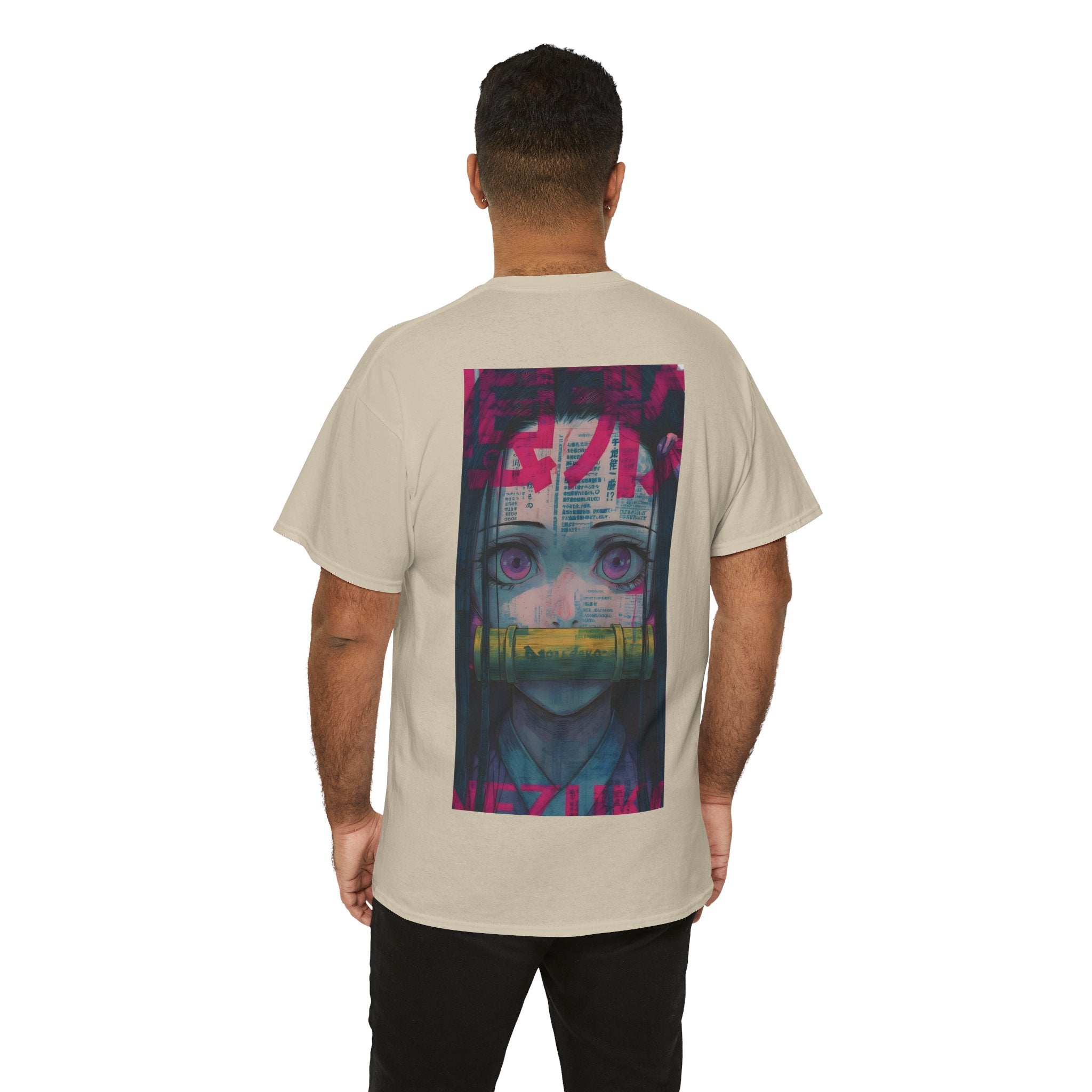 Anime T-Shirt "Nezuko Neon Sadness Glitch" PlusVibe (Έως 5XL)