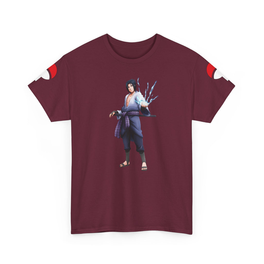 Graphic Anime Μπλούζα Sasuke – Premium Uchiha Clan Logo Tee