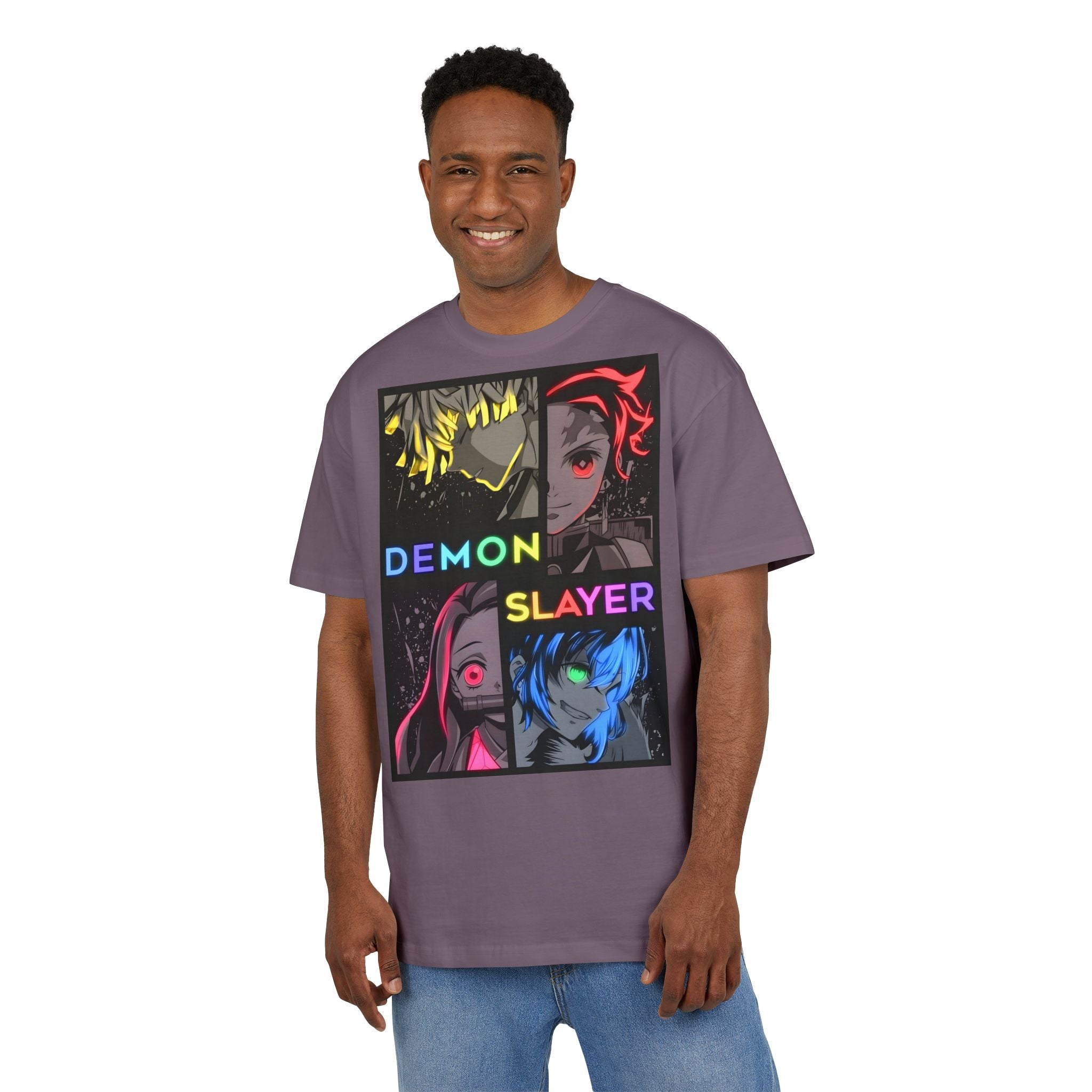 Ultra Heavy 300g T-Shirt "Demon Slayer Neon Quadrant" PlusVibe (Έως 5XL)