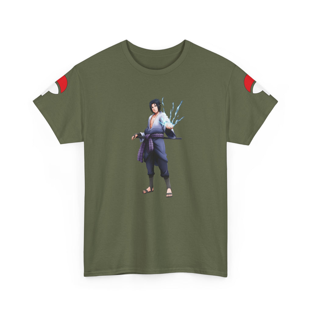 Graphic Anime Μπλούζα Sasuke – Premium Uchiha Clan Logo Tee