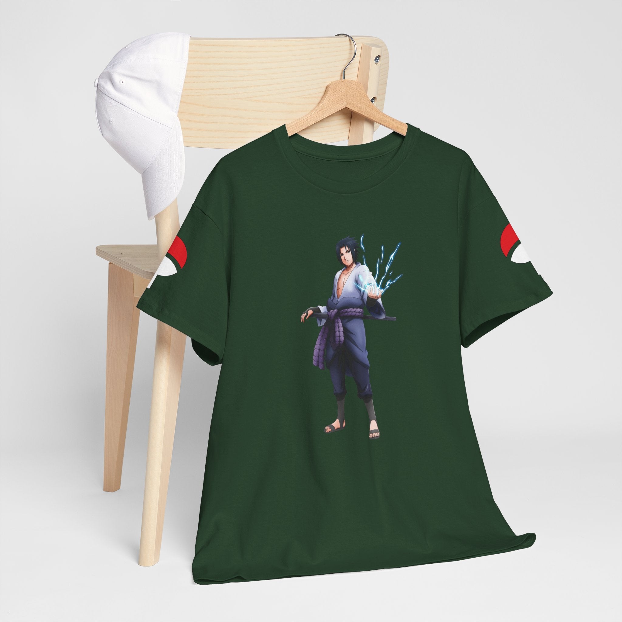 Graphic Anime Μπλούζα Sasuke – Premium Uchiha Clan Logo Tee