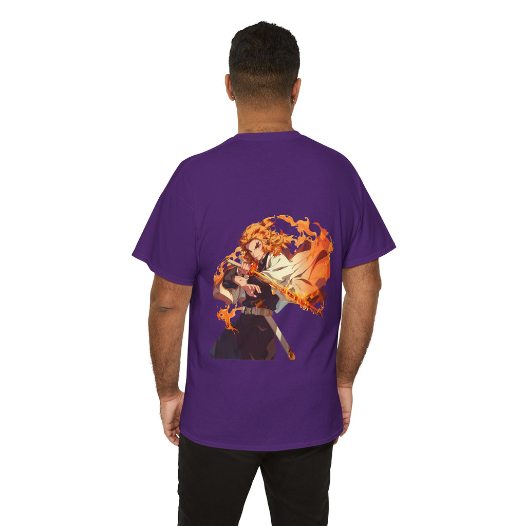 Anime T-Shirt "Rengoku Flame Hashira" PlusVibe (Έως 5XL)