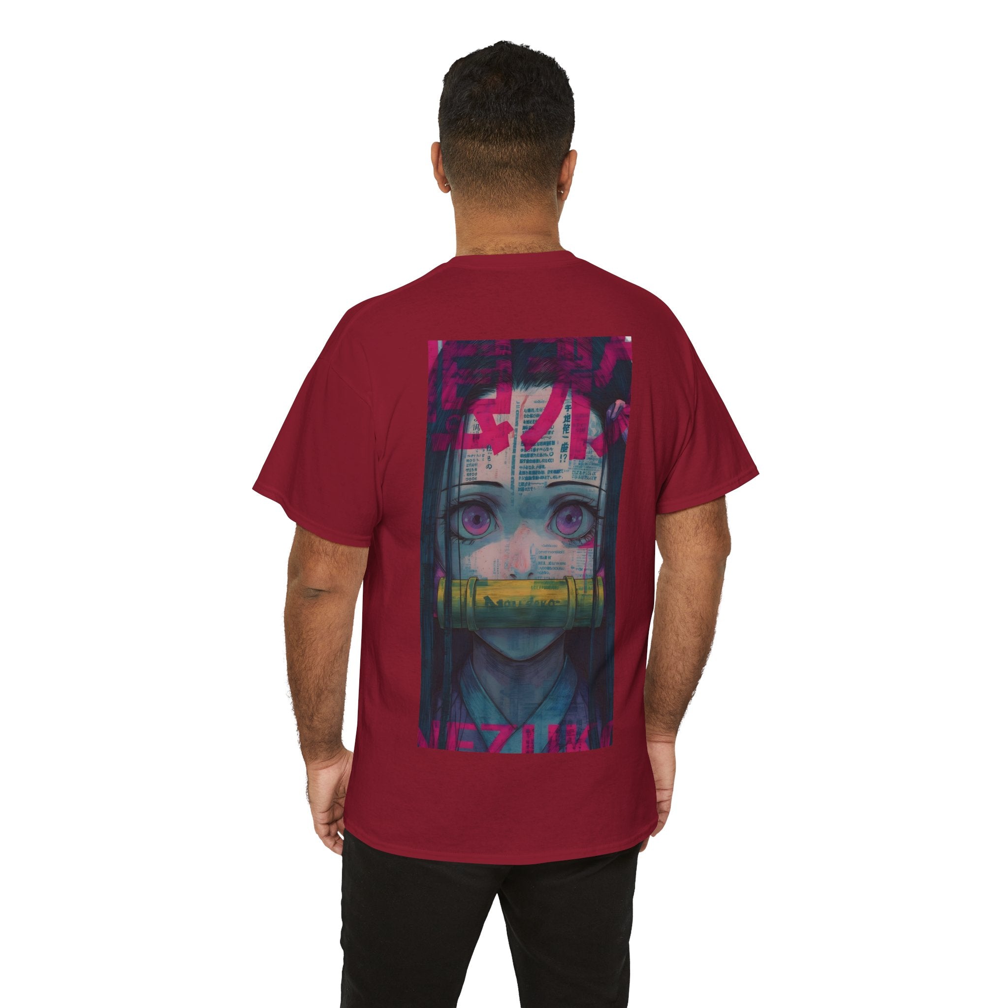 Anime T-Shirt "Nezuko Neon Sadness Glitch" PlusVibe (Έως 5XL)