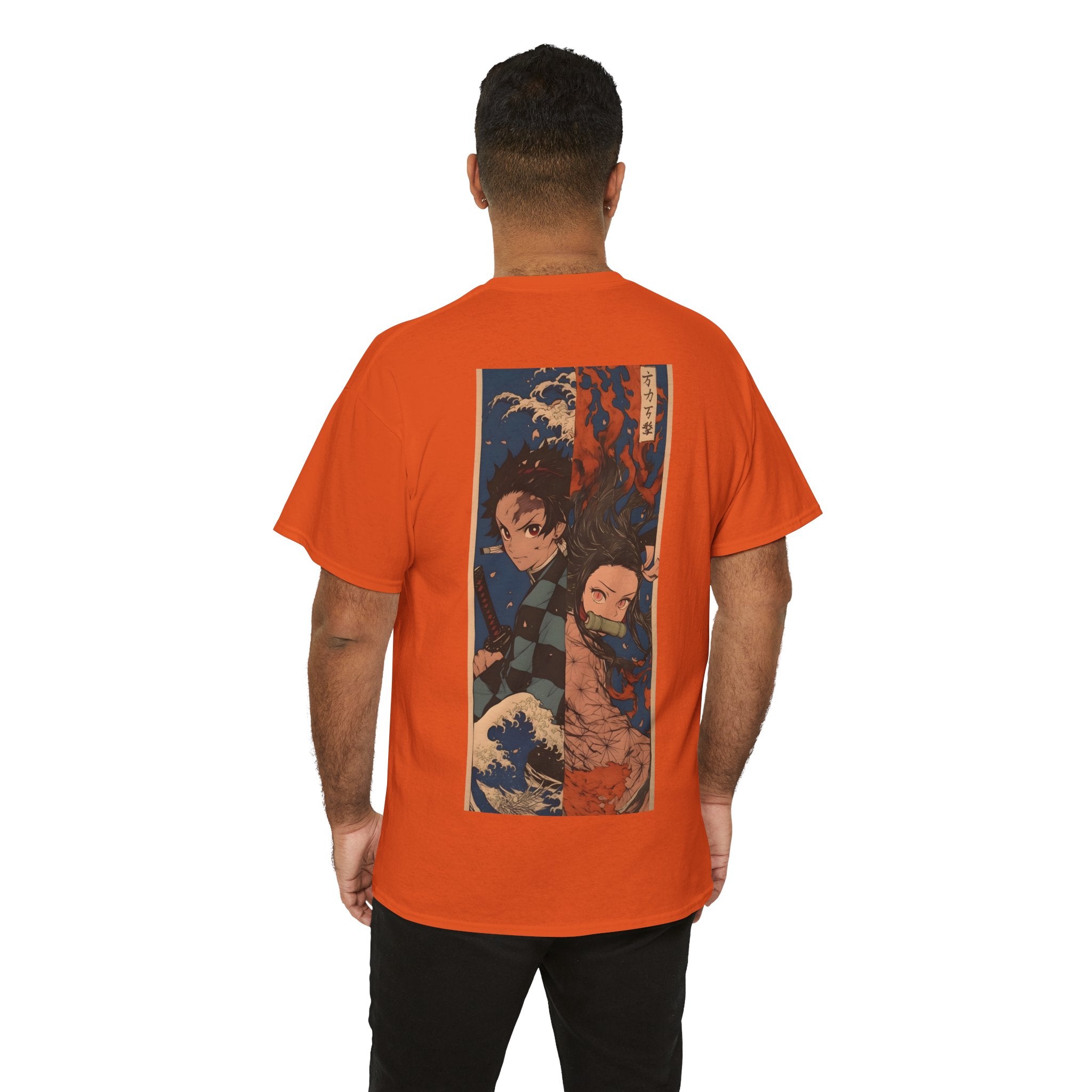 Anime T-Shirt "Tanjiro & Nezuko Split Poster" PlusVibe (Έως 5XL)