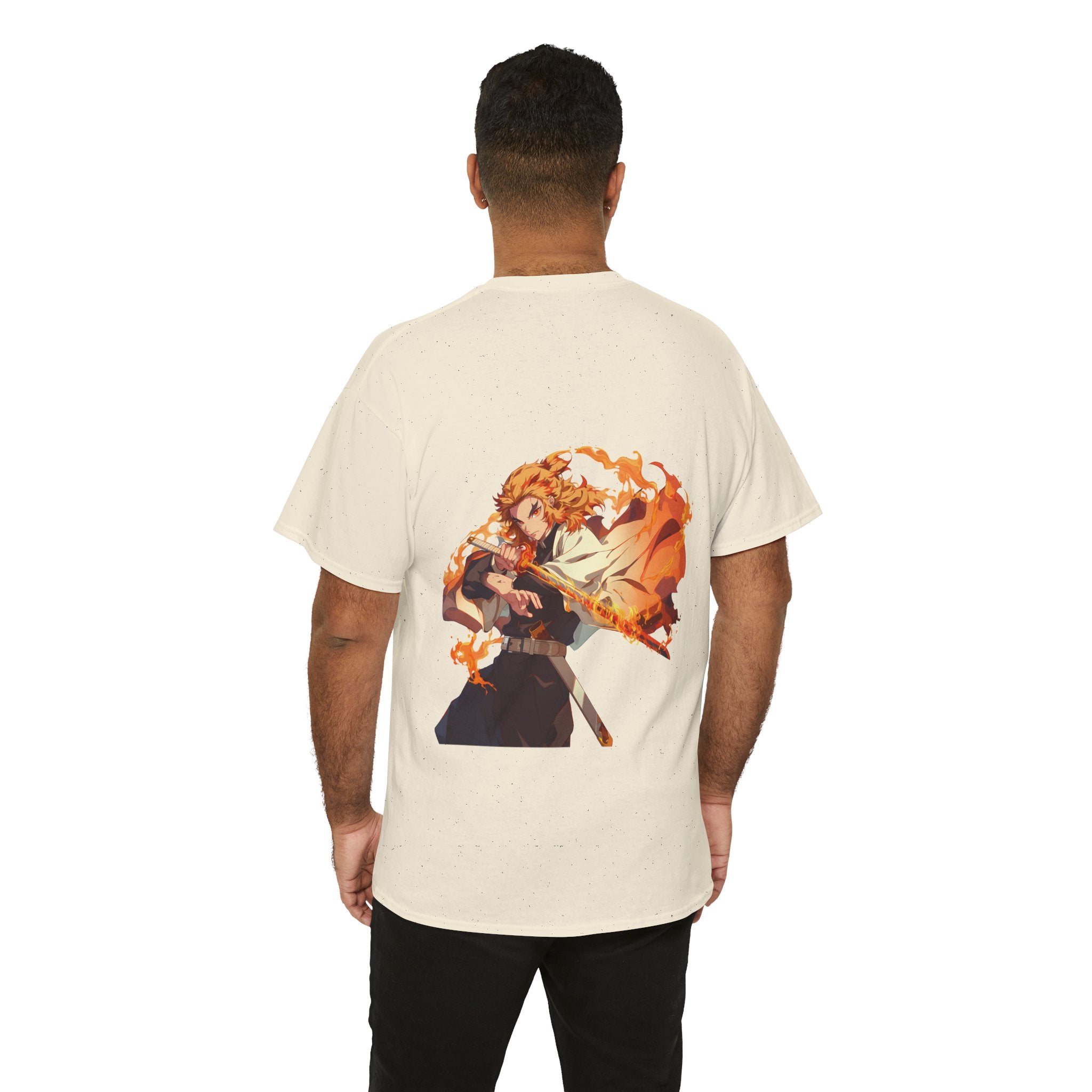 Anime T-Shirt "Rengoku Flame Hashira" PlusVibe (Έως 5XL)